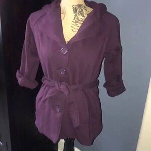 Elegant Women's Purple Trench Coat